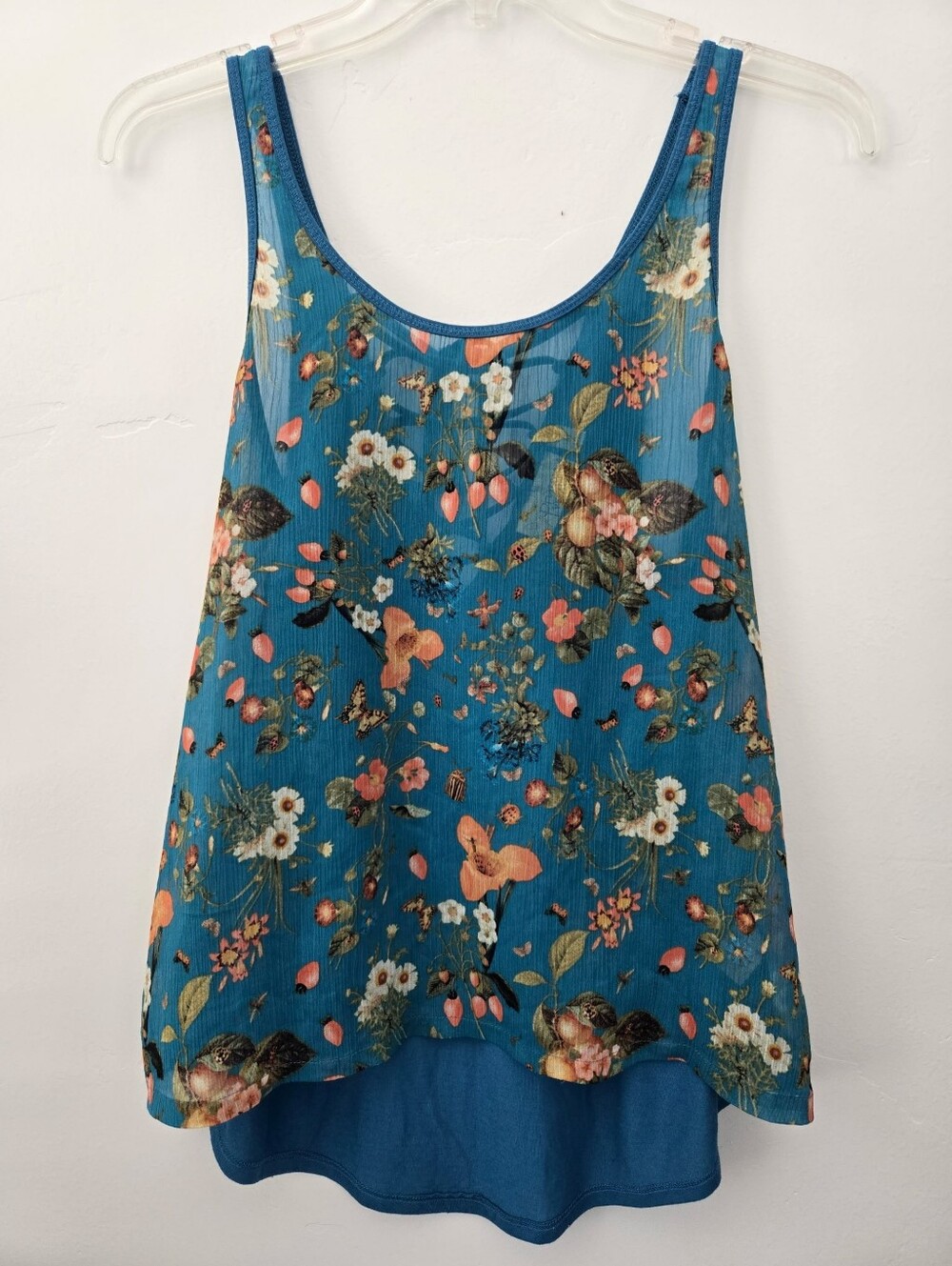 Princess Vera Wang Botanical Floral Tank Top. Size Medium.